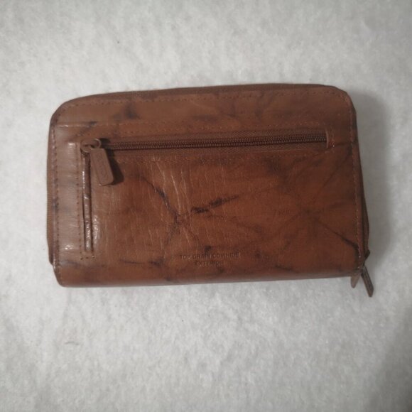 Buxton Top Grain Cowhide Leather Ladies Dark Brown Wallet - Picture 2 of 9